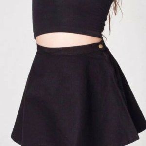 American Apparel Black Denim Circle Skirt